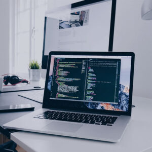Laptop placed on desk